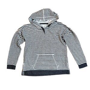 Volcom Coastal Stripped Hoodie Womens‎ White Black Classic Emo Grunge Indie M